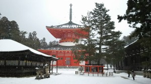 根本大塔と三鈷の松